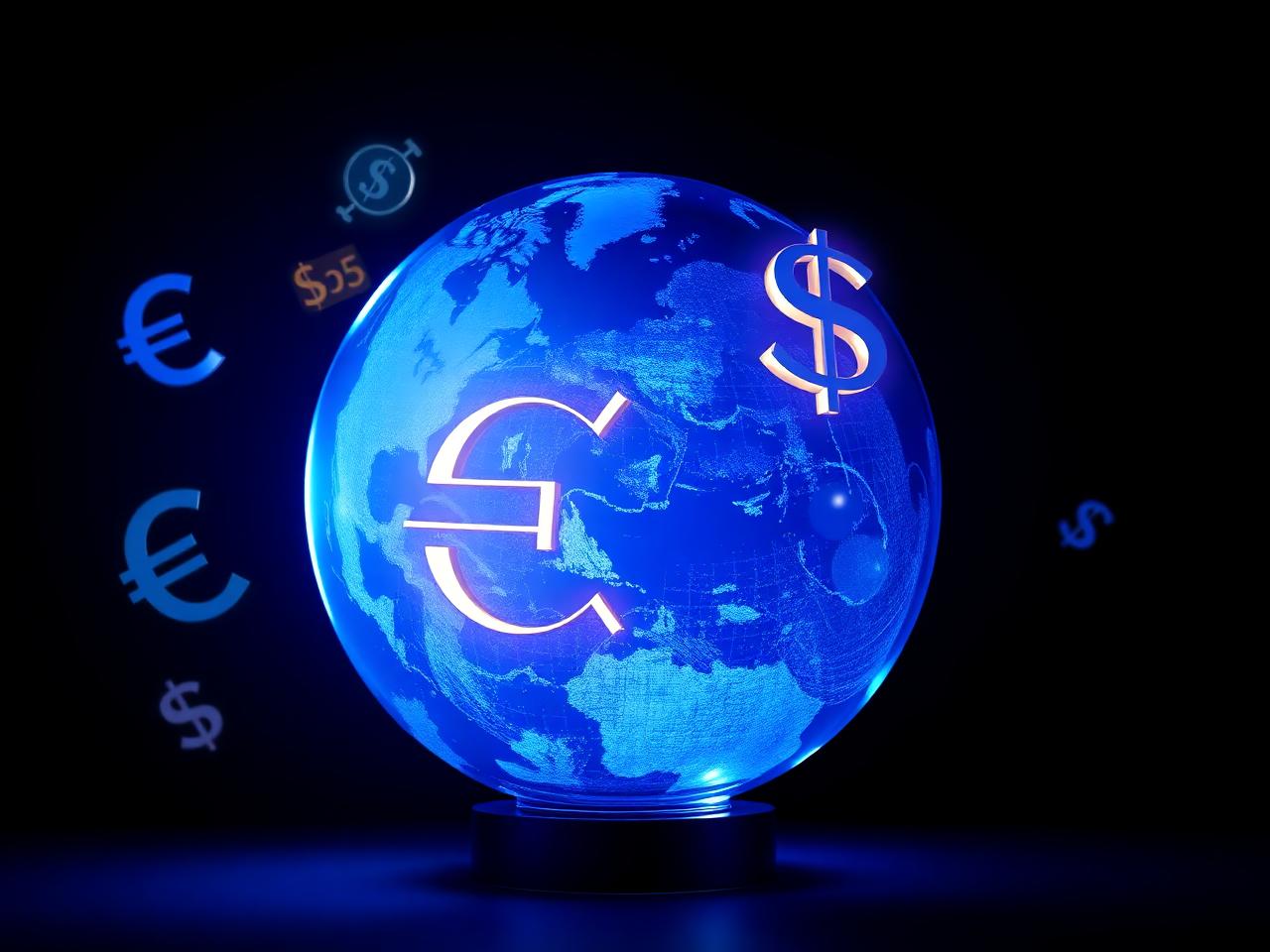 Globo terrestre em câmbio global